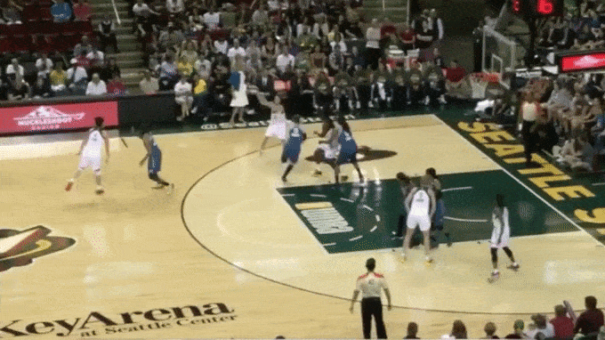 Jenna O'Hea in WNBA action for the Seattle Storm.