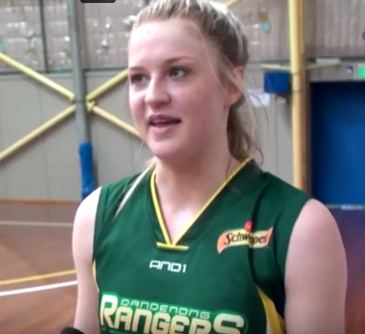 AImie Clydesdale, pictured here in Dandenong's SEABL team back in 2013, had her best ever year for the Rangers.