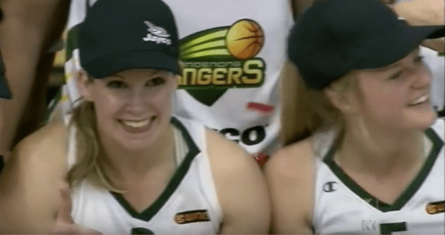 Dandenong have made a point of bringing juniors and former players back to the club. This includes Steph Cumming, pictured here with Aimie Clydesdale, after the team's 2011/2012 grand final win.