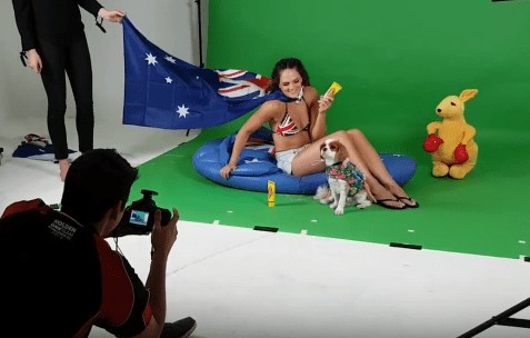 Louie, Louie: Todhunter's King Cavalier in the Dandenong Rangers calendar photoshoot.