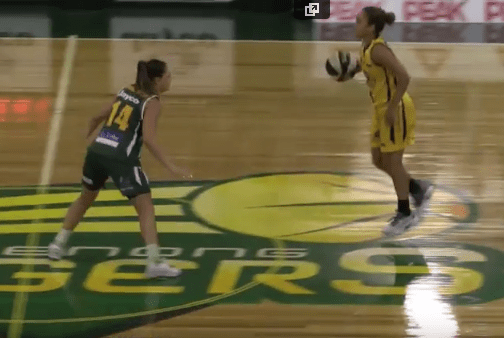 Todhunter guards Sydney Flames star Leilani Mitchell in last year's grand final. "She's a bit smaller than me...but she's so tough, and has so much experience" Todhunter says.