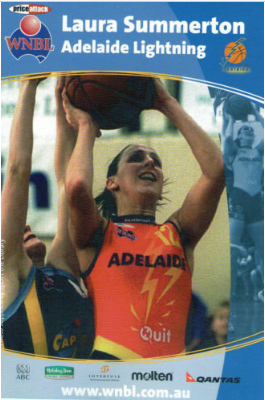 An 05/06 trading card of Hodges (nee Summerton)